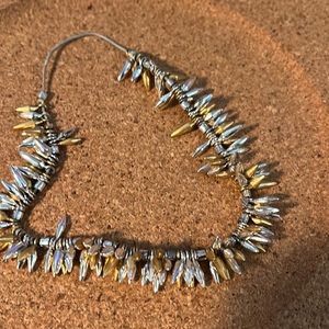 Two tone spiky bracelet *needs to be restrung*
